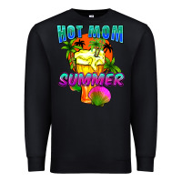 Black Hot mom summer Mother's Day Premium Sweatshirt - FaDigitalArtStudio