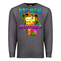 Charcoal Heather Hot mom summer Mother's Day Premium Sweatshirt - FaDigitalArtStudio