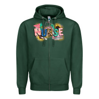 Sports Green nurse Zipper Hoodie - CowGirlArtShop