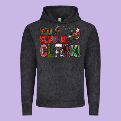 You Serious Clark With Santa Sleigh Vintage Hoodie Designed By Bundleandbundleshop