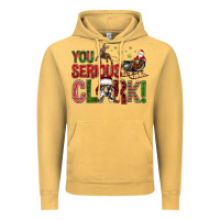 Vintage Mustard You Serious Clark With Santa Sleigh Vintage Hoodie - BundleAndBundleShop