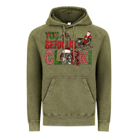 Vintage Olive You Serious Clark With Santa Sleigh Vintage Hoodie - BundleAndBundleShop