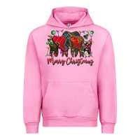 Fuchsia Pink merry Christmas teeth Urban Hoodie - CowhideDigitalArt