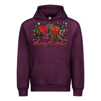 Mauve Wine merry Christmas teeth Urban Hoodie - CowhideDigitalArt