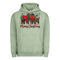 Pigment Oil Green merry Christmas teeth Urban Hoodie - CowhideDigitalArt