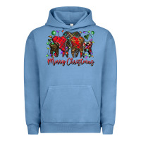 Pigment Pebble Blue merry Christmas teeth Urban Hoodie - CowhideDigitalArt