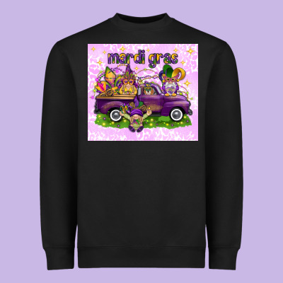Mardi Gras With Gnomes Heavyweight Sweatshirt Designed By Nancycooperartshop