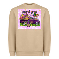 Mushroom Mardi Gras with gnomes Heavyweight Sweatshirt - NancyCooperArtShop