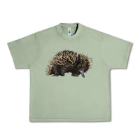 Oil Green short beaked echidna Urban Heavy Tee - LillyAllenDesigns