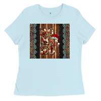 Baby Blue ho ho ho western christmas Ladies Tee - Jasminsmagicworld