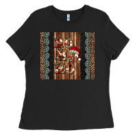 Black ho ho ho western christmas Ladies Tee - Jasminsmagicworld
