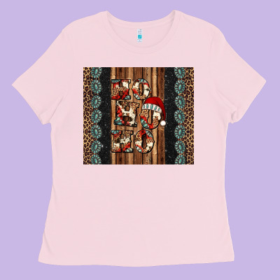 Ho Ho Ho Western Christmas Ladies Tee Designed By Jasminsmagicworld