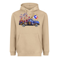 Mushroom Western Truck Fourth Of July Heavyweight Hoodie - FaDigitalArtStudio