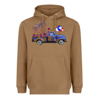 Toasted Coconut Western Truck Fourth Of July Heavyweight Hoodie - FaDigitalArtStudio