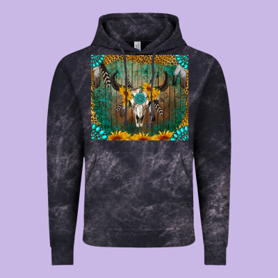 Boho Bullskull Vintage Hoodie Designed By Ranaportraitstore