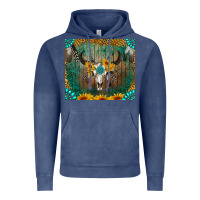 Vintage Denim boho bullskull Vintage Hoodie - RanaPortraitStore