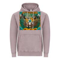Vintage Zinc boho bullskull Vintage Hoodie - RanaPortraitStore