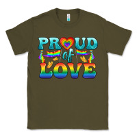 Army Green Lgbtq Proud Of Love Classic Tee - BundleAndBundleShop