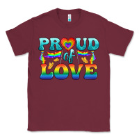 Burgundy Lgbtq Proud Of Love Classic Tee - BundleAndBundleShop
