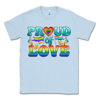 Dusty Blue Lgbtq Proud Of Love Classic Tee - BundleAndBundleShop