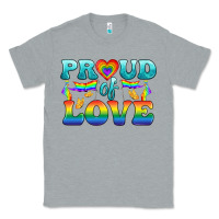 Heather Grey Lgbtq Proud Of Love Classic Tee - BundleAndBundleShop