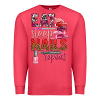 Cardinal eat sleep nails repeat bbs Premium Sweatshirt - BundleAndBundleShop