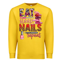Lemon eat sleep nails repeat bbs Premium Sweatshirt - BundleAndBundleShop