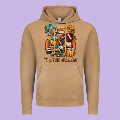 Tis The Season Fall Football Truck Vintage Hoodie Designed By Bundleandbundleshop