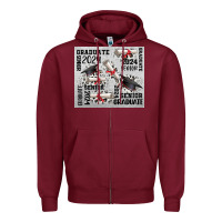 Burgundy senior 2024 Zipper Hoodie - CowGirlArtShop