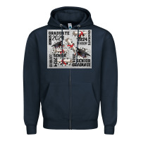 Navy senior 2024 Zipper Hoodie - CowGirlArtShop
