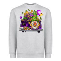 Mardi Gras Gnome On The Truck Heavyweight Sweatshirt | Teevron