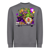 Storm Mardi Gras gnome on the truck Heavyweight Sweatshirt - NancyCooperArtShop