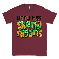 Burgundy little miss shenanigans St. Patrick's Classic Tee - LillyAllenDesigns