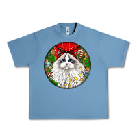 Pebble Blue christmas ragdoll  cat Urban Heavy Tee - LillyAllenDesigns