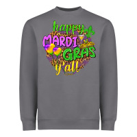 Storm Happy Mardi Gras y'all Heavyweight Sweatshirt - NancyCooperArtShop