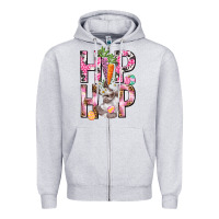 Heather Grey Hip hop Easter Girl Easter Day Zipper Hoodie - HowdyJamesFarm