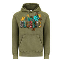 Vintage Olive I Am Blessed Cross Vintage Hoodie - BundleAndBundleShop