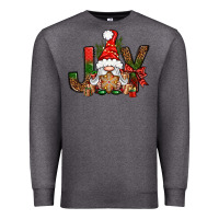 Charcoal Heather joy christmas with gnome bbs Premium Sweatshirt - BundleAndBundleShop