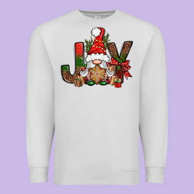 Joy Christmas With Gnome Bbs Premium Sweatshirt Designed By Bundleandbundleshop