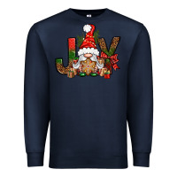 Navy joy christmas with gnome bbs Premium Sweatshirt - BundleAndBundleShop