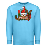 Ocean Blue joy christmas with gnome bbs Premium Sweatshirt - BundleAndBundleShop
