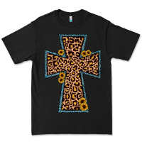 Black leopard sunflower cross Premium Tee - JahusDesignShop