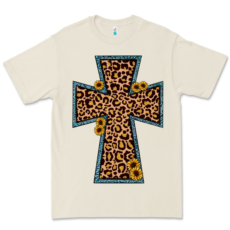 Leopard Sunflower Cross Premium Tee by JahusDesignShop | Teevron
