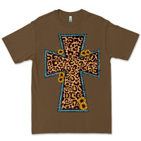Cacao leopard sunflower cross Premium Tee - JahusDesignShop