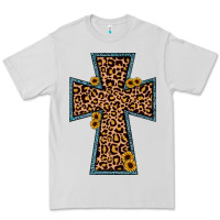 Dove Grey leopard sunflower cross Premium Tee - JahusDesignShop