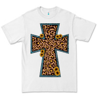 White leopard sunflower cross Premium Tee - JahusDesignShop