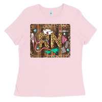 Bubblegum Pink Western Registered Nurse Ladies Tee - LillyAllenDesigns