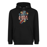 Black Back the blue Heavyweight Hoodie - FaDigitalArtStudio