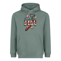 Sage Back the blue Heavyweight Hoodie - FaDigitalArtStudio
