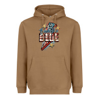 Toasted Coconut Back the blue Heavyweight Hoodie - FaDigitalArtStudio